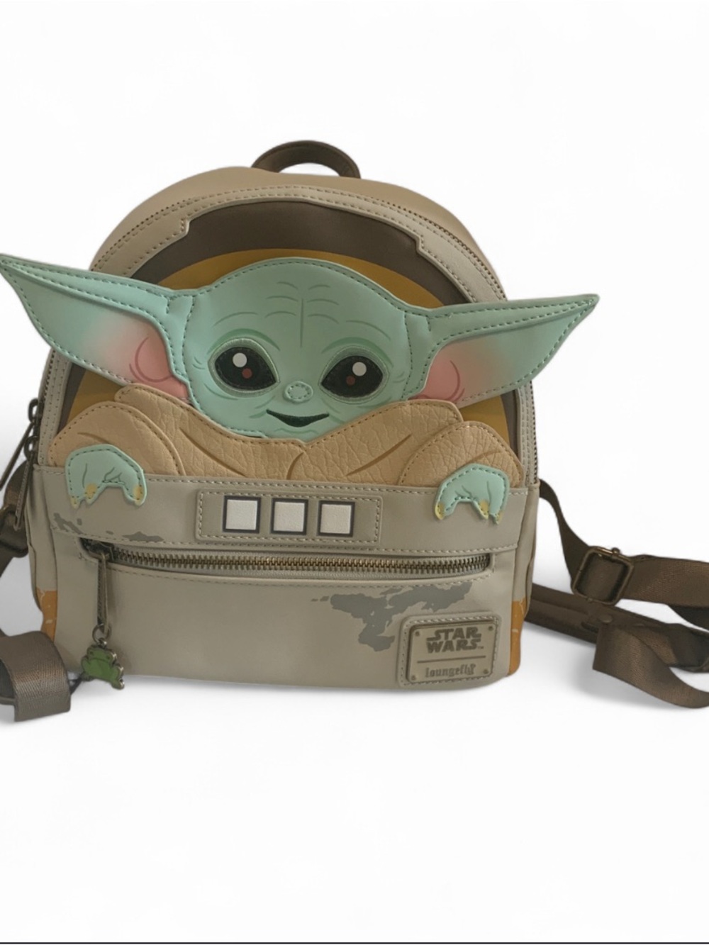 Loungefly Grogu Mini Backpack - Beige & Mint Green